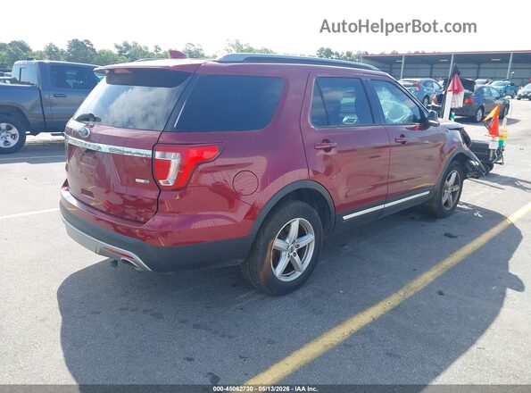 1FM5K8DH7GGC57040 2016 FORD EXPLORER Red Tył prawy