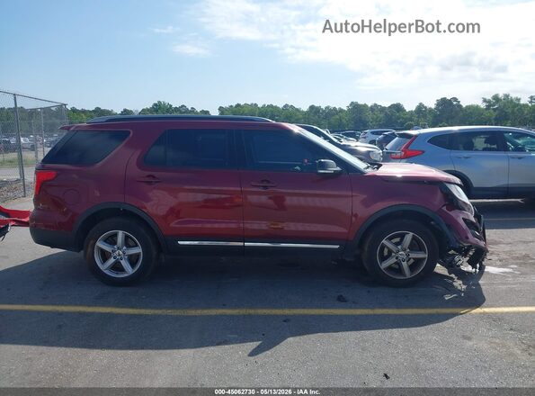 1FM5K8DH7GGC57040 2016 FORD EXPLORER Red Widok wnętrza z tyłu