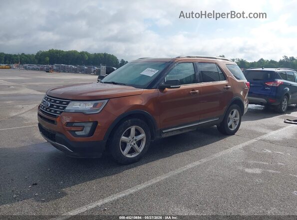 1FM5K8DH8HGA30635 2017 FORD EXPLORER Orange Front left
