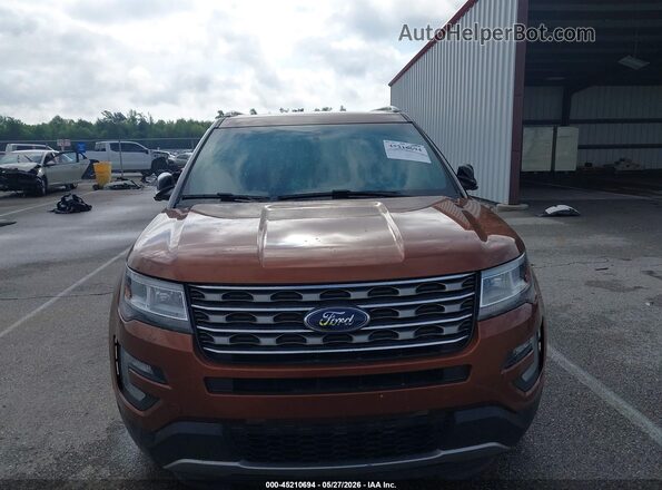 1FM5K8DH8HGA30635 2017 FORD EXPLORER Orange Front view