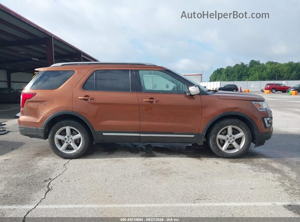 1FM5K8DH8HGA30635 2017 FORD EXPLORER Orange Rear interior view
