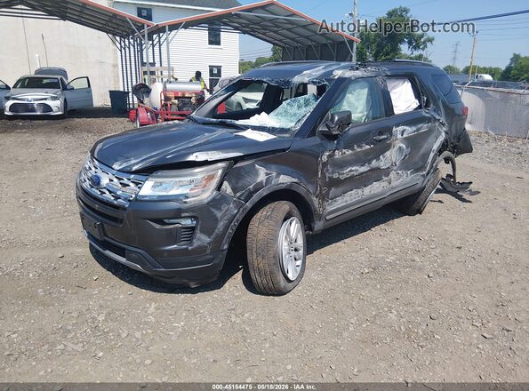 1FM5K8DH9KGA69712 2019 FORD EXPLORER Gray Vista tres cuartos delantera izquierda