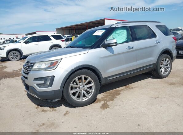 1FM5K8F80GGA29622 2016 FORD FORD EXPLORER Silver წინა მარცხენა ხედი სამი მეოთხედიდან