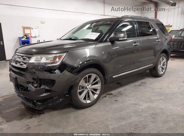 1FM5K8F82JGA82703 2018 FORD FORD EXPLORER Gray Передня ліва чверть