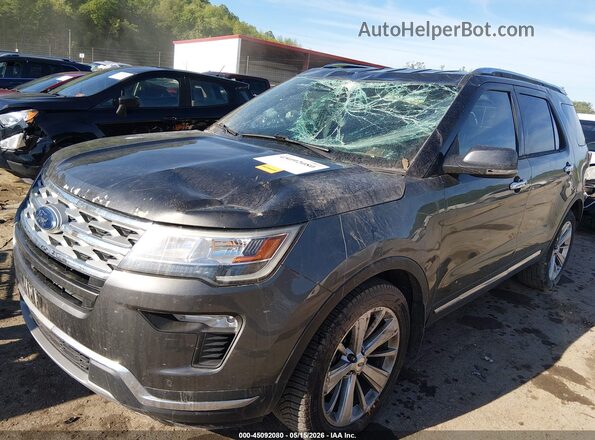 1FM5K8F82KGB16236 2019 FORD EXPLORER Gray წინა მარცხენა ხედი სამი მეოთხედიდან