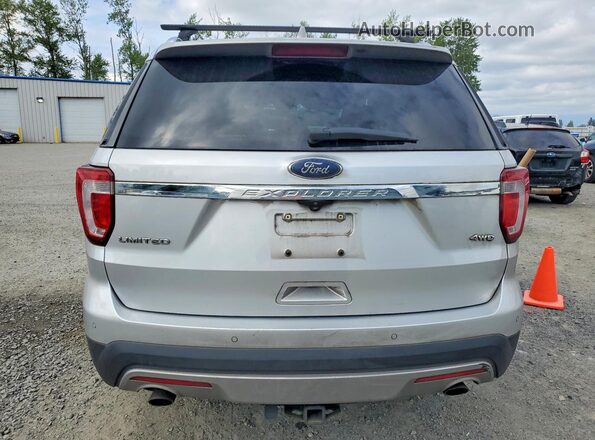 1FM5K8F83HGC37821 2017 FORD EXPLORER Silver Вид ззаду