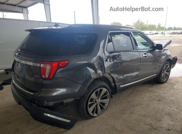 1FM5K8F83JGA82385 2018 FORD FORD EXPLORER Gray Задня права чверть