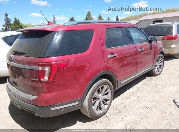 1FM5K8F83JGA91135 2018 FORD FORD EXPLORER Бордовый Задняя правая четверть