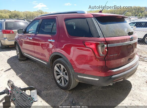 1FM5K8F83JGA91135 2018 FORD FORD EXPLORER Бордовый Задняя левая четверть