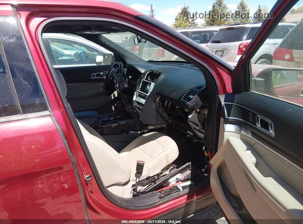 1FM5K8F83JGA91135 2018 FORD FORD EXPLORER Бордовый Вид салона спереди