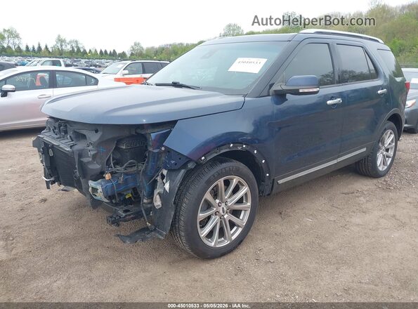 1FM5K8F86GGC83206 2016 FORD FORD EXPLORER Dark Blue Vista tres cuartos delantera izquierda