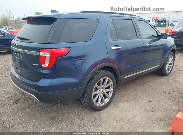 1FM5K8F86GGC83206 2016 FORD FORD EXPLORER Dark Blue Trasero derecho