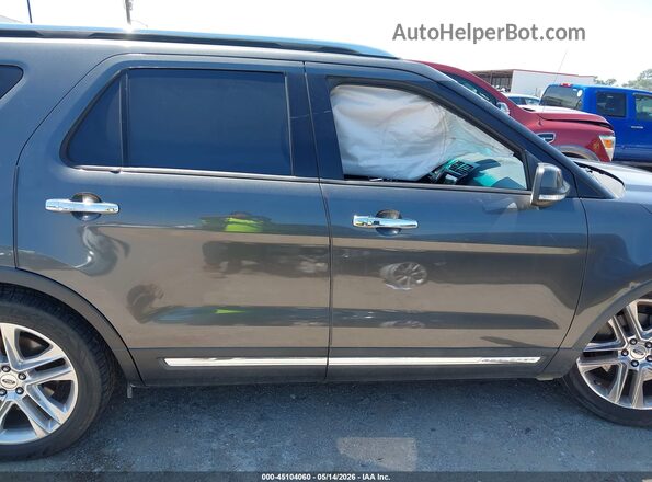 1FM5K8F86HGD17260 2017 FORD EXPLORER Brown Vista interior trasera