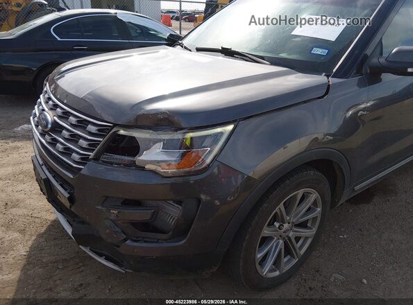 1FM5K8F87HGC93356 2017 FORD EXPLORER Gray Front view