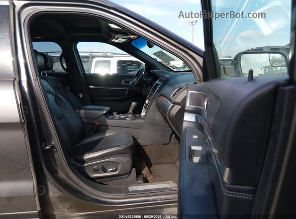 1FM5K8F87HGC93356 2017 FORD EXPLORER Gray Front interior view