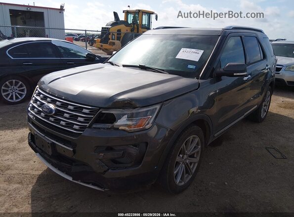 1FM5K8F87HGC93356 2017 FORD EXPLORER Gray Front left