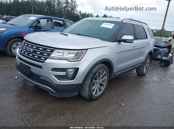 1FM5K8F88GGA18755 2016 FORD EXPLORER Silver Передня ліва чверть