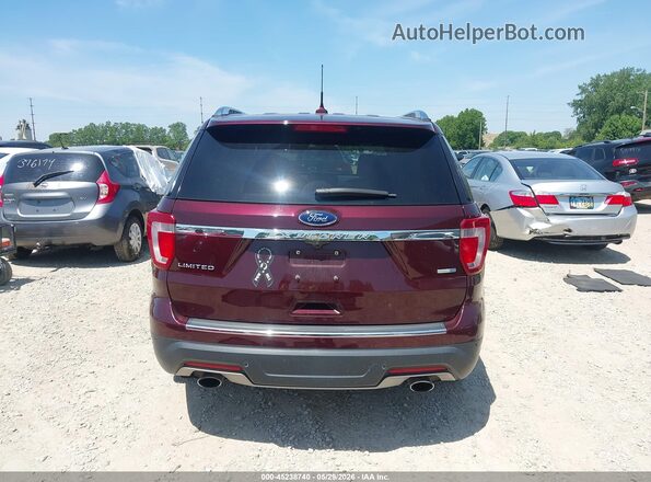 1FM5K8FH2JGC32213 2018 FORD EXPLORER Maroon 