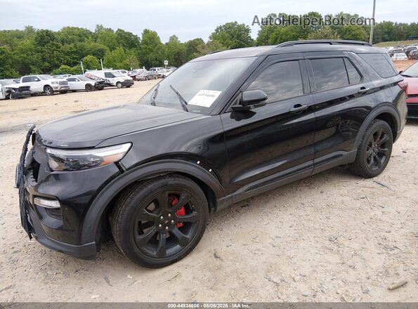 1FM5K8GC1LGA76459 2020 FORD FORD EXPLORER Black Առջևի ձախ երեք քառորդ տեսարան