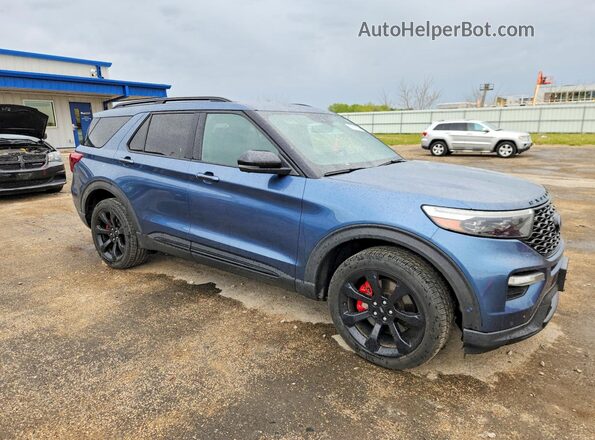 1FM5K8GC4LGA07488 2020 FORD EXPLORER Blue Przód prawy