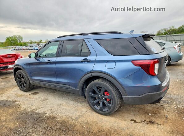 1FM5K8GC4LGA07488 2020 FORD EXPLORER Blue Tył lewy