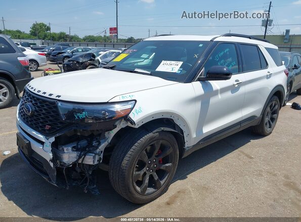 1FM5K8GC5MGA40226 2021 FORD EXPLORER White Vista tres cuartos delantera izquierda