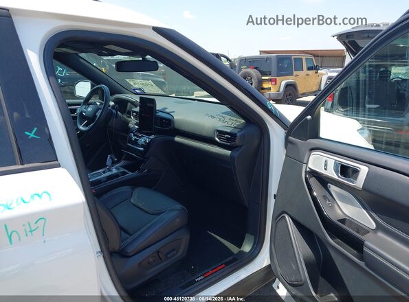1FM5K8GC5MGA40226 2021 FORD EXPLORER White Vista interior delantera