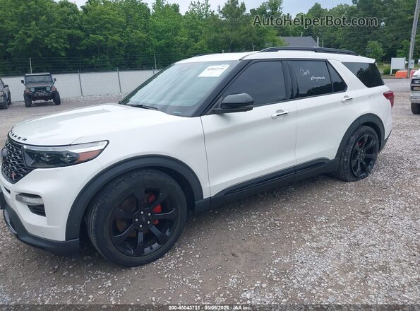 1FM5K8GC9NGA41770 2022 FORD FORD EXPLORER White წინა მარცხენა ხედი სამი მეოთხედიდან