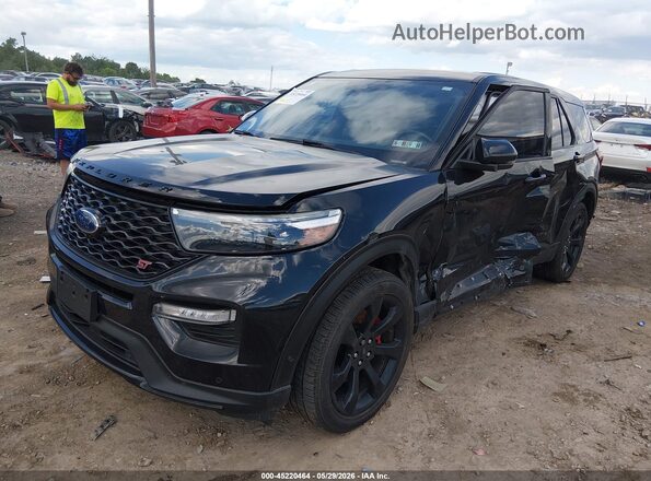 1FM5K8GCXLGA07155 2020 FORD EXPLORER Black Առջևի ձախ երեք քառորդ տեսարան