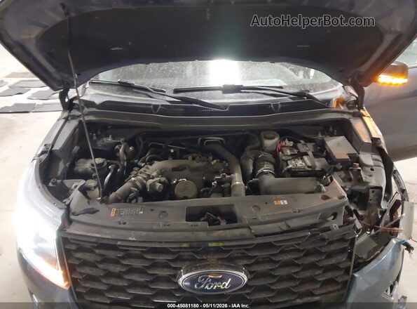 1FM5K8GT1JGA75342 2018 FORD FORD EXPLORER Blue Вид ззаду