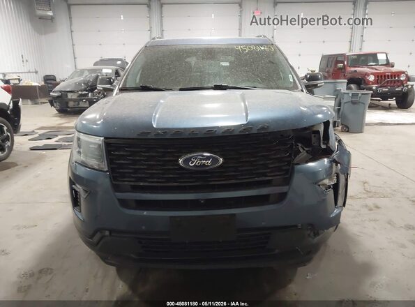 1FM5K8GT1JGA75342 2018 FORD FORD EXPLORER Blue Вид щитка приладів