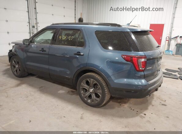 1FM5K8GT1JGA75342 2018 FORD FORD EXPLORER Blue Задня ліва чверть