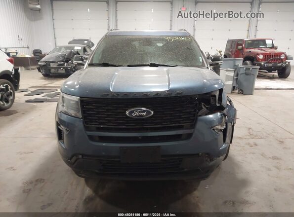 1FM5K8GT1JGA75342 2018 FORD FORD EXPLORER Blue Вид спереду
