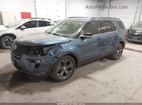 1FM5K8GT1JGA75342 2018 FORD FORD EXPLORER Blue Передня ліва чверть