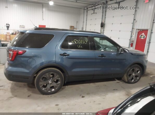 1FM5K8GT1JGA75342 2018 FORD FORD EXPLORER Blue Вид задньої частини салону