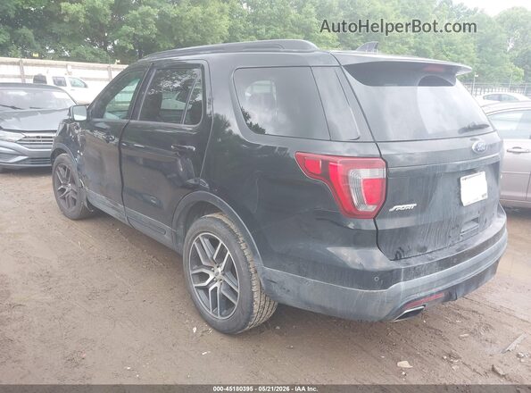1FM5K8GT3GGA32744 2016 FORD EXPLORER Черный Задняя левая четверть