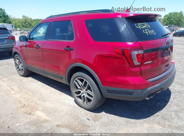 1FM5K8GT3JGC64607 2018 FORD EXPLORER Red Tył lewy