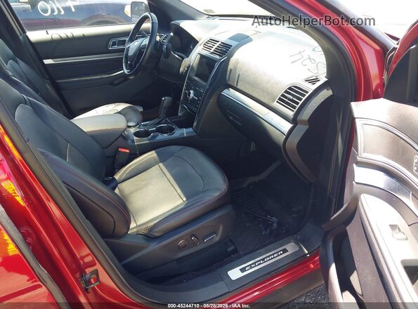 1FM5K8GT3JGC64607 2018 FORD EXPLORER Red Widok wnętrza z przodu