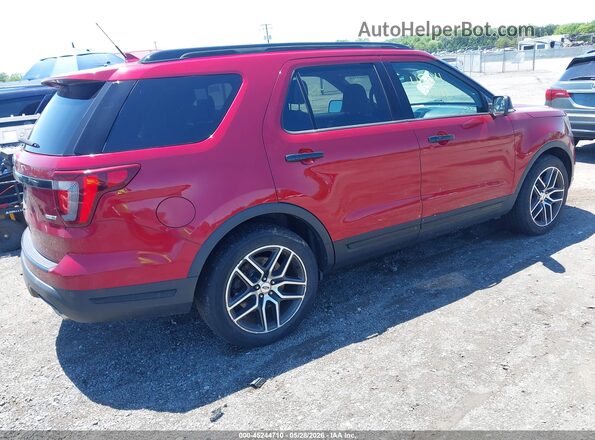 1FM5K8GT3JGC64607 2018 FORD EXPLORER Red Tył prawy