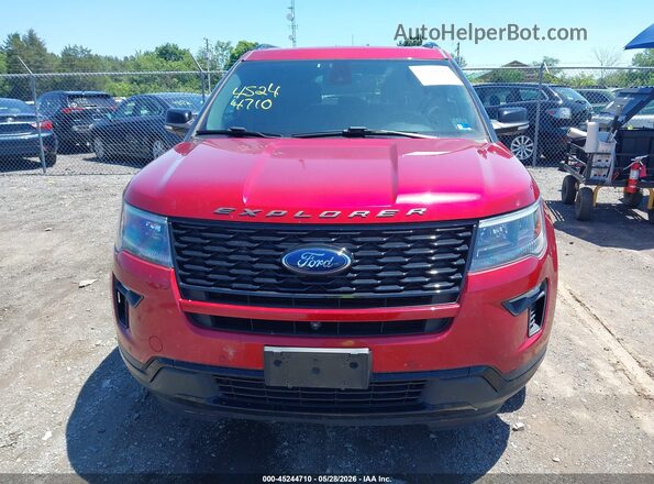 1FM5K8GT3JGC64607 2018 FORD EXPLORER Red Widok zestawu wskaźników