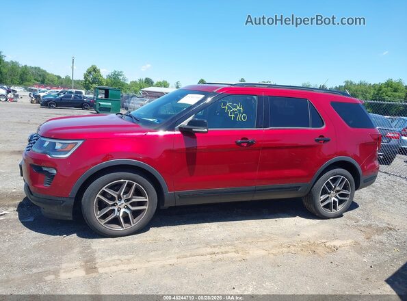 1FM5K8GT3JGC64607 2018 FORD EXPLORER Red Widok wnętrza 360 stopni
