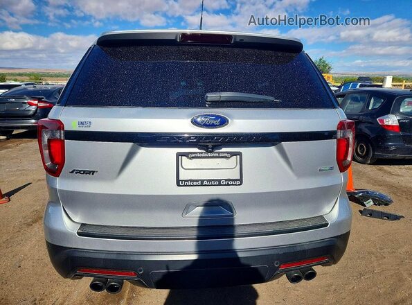 1FM5K8GT3KGA77059 2019 FORD EXPLORER Silver Հետևի տեսք
