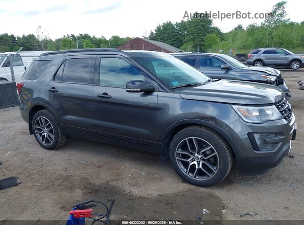 1FM5K8GT5GGA59735 2016 FORD EXPLORER Серый Вид задней части салона
