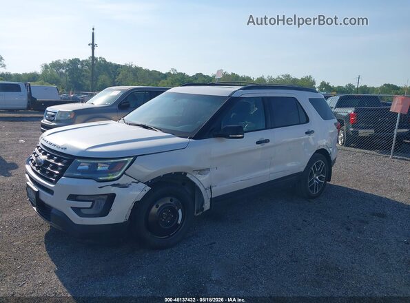 1FM5K8GT5HGC83380 2017 FORD EXPLORER White Przód lewy