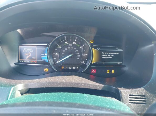 1FM5K8GT5HGC83380 2017 FORD EXPLORER White Widok tylnych siedzeń