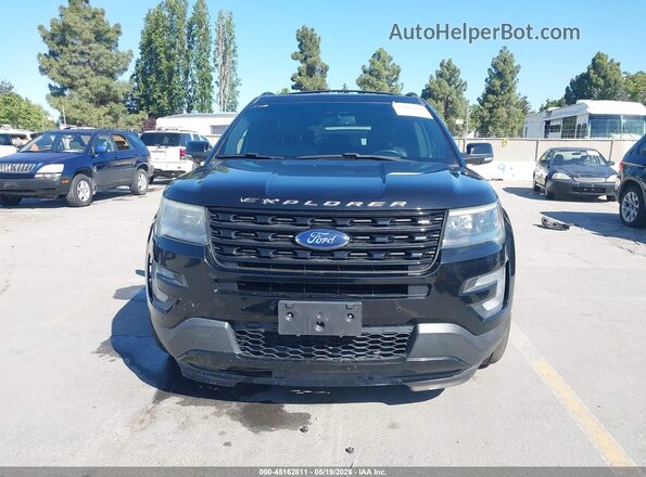 1FM5K8GT6GGC24630 2016 FORD EXPLORER Black ხელსაწყოთა პანელის ხედი