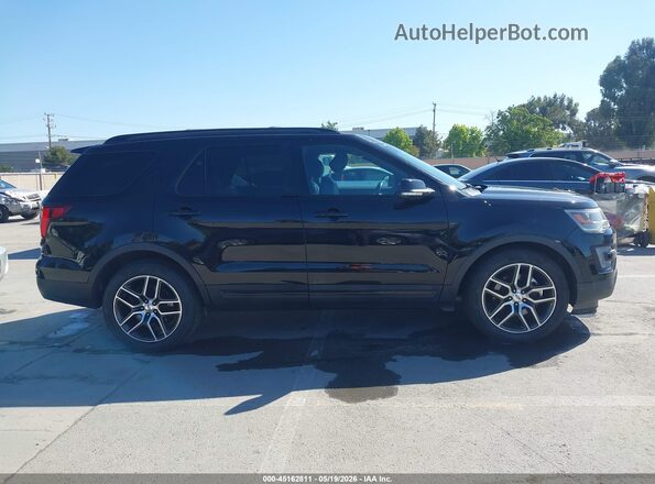 1FM5K8GT6GGC24630 2016 FORD EXPLORER Black უკანა სალონის ხედი