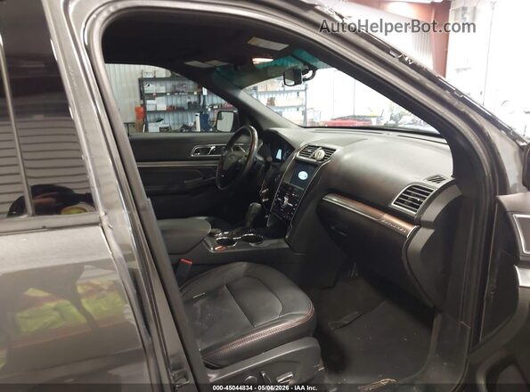 1FM5K8GT8HGD87863 2017 FORD FORD EXPLORER Gray Widok wnętrza z przodu