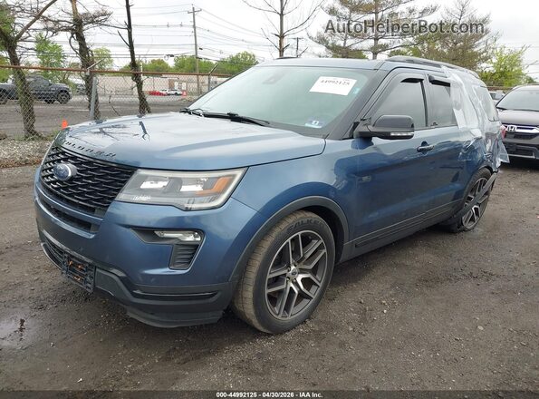1FM5K8GT9JGC02063 2018 FORD FORD EXPLORER Blue Front left