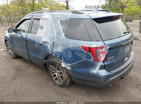 1FM5K8GT9JGC02063 2018 FORD FORD EXPLORER Blue Rear left